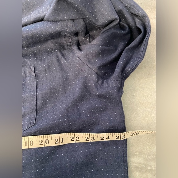 Van Heusen Mens Size XXL Blue Polka Dot Long Sleeve Button Down Shirt - Picture 7 of 11